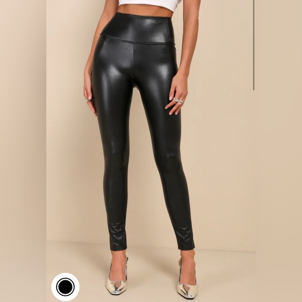 Bagatelle Vegan Leather Leggings, Black, Small